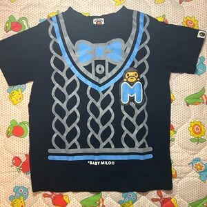 Bape Kids Black Graphic T-Shirt